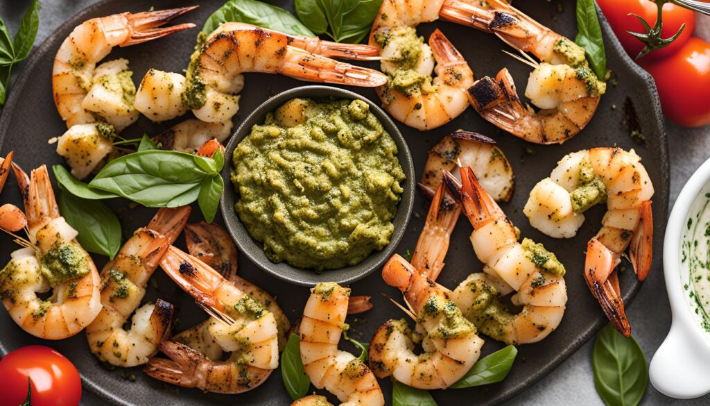 Pesto Grilled Shrimp