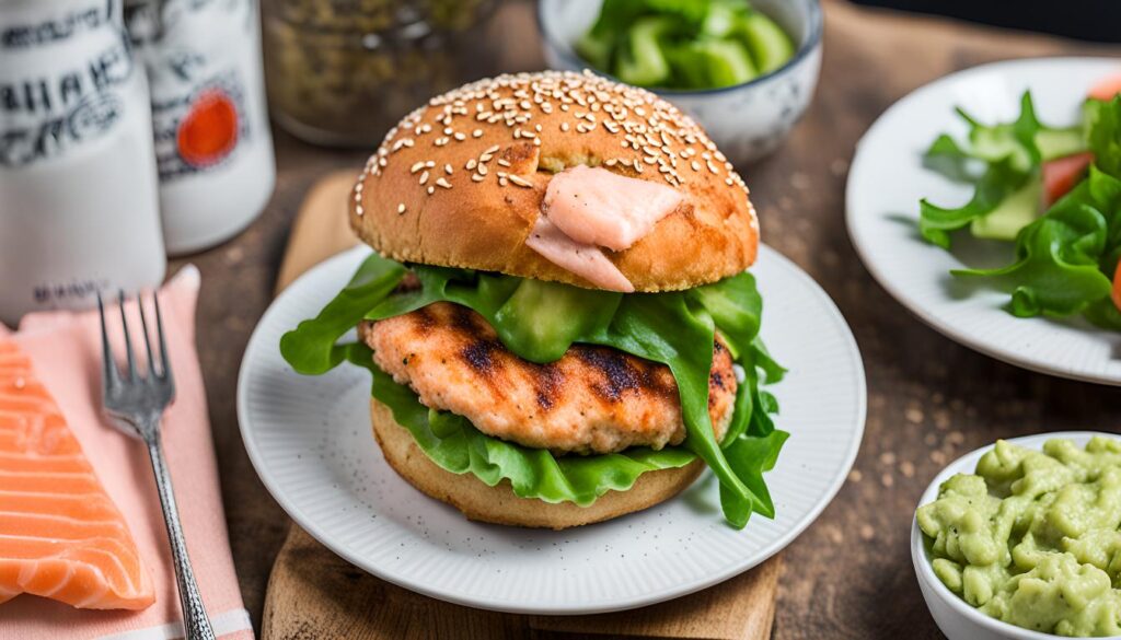 Salmon Wasabi Burger